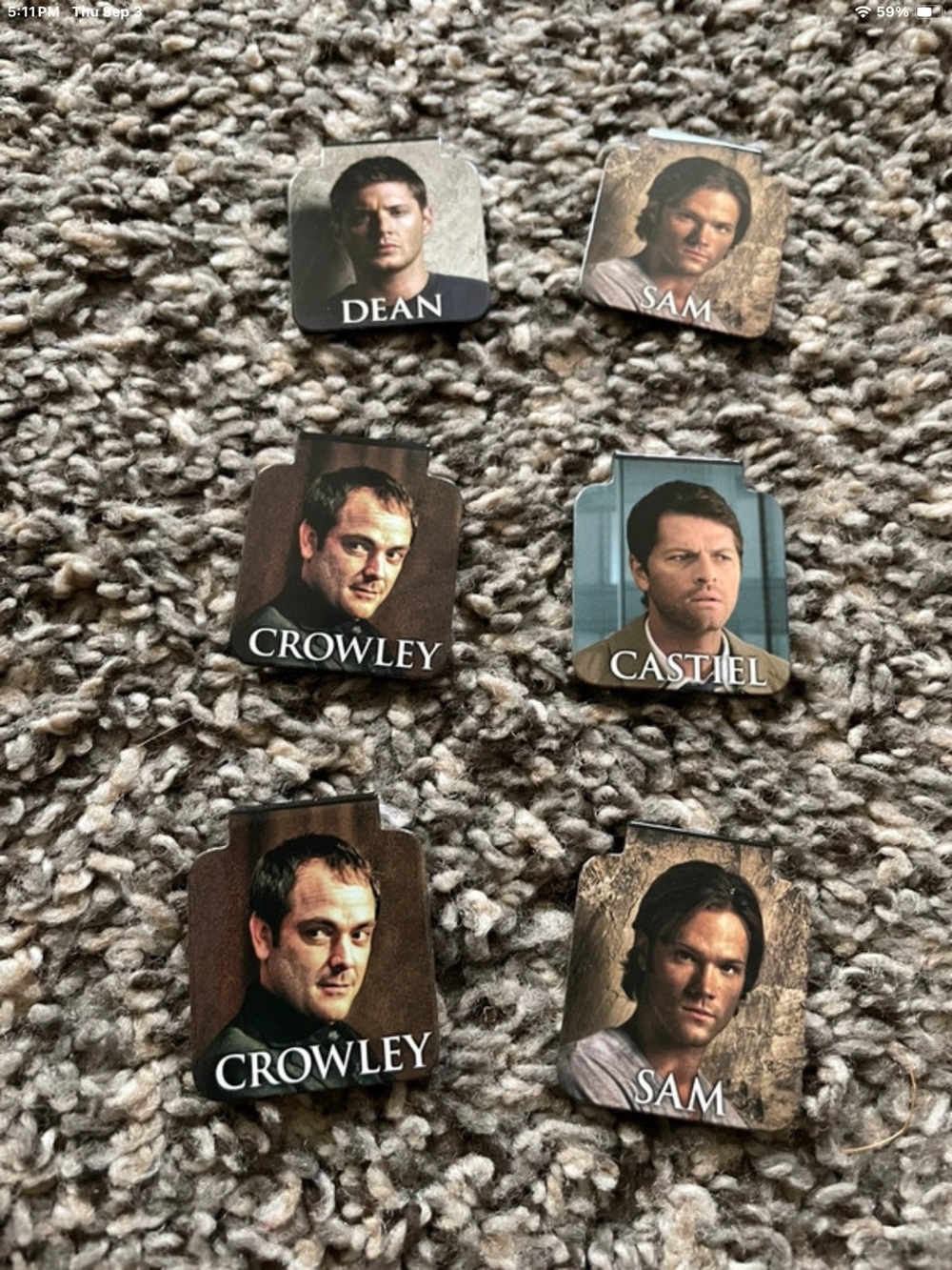 Supernatural Book Marks, set of 6